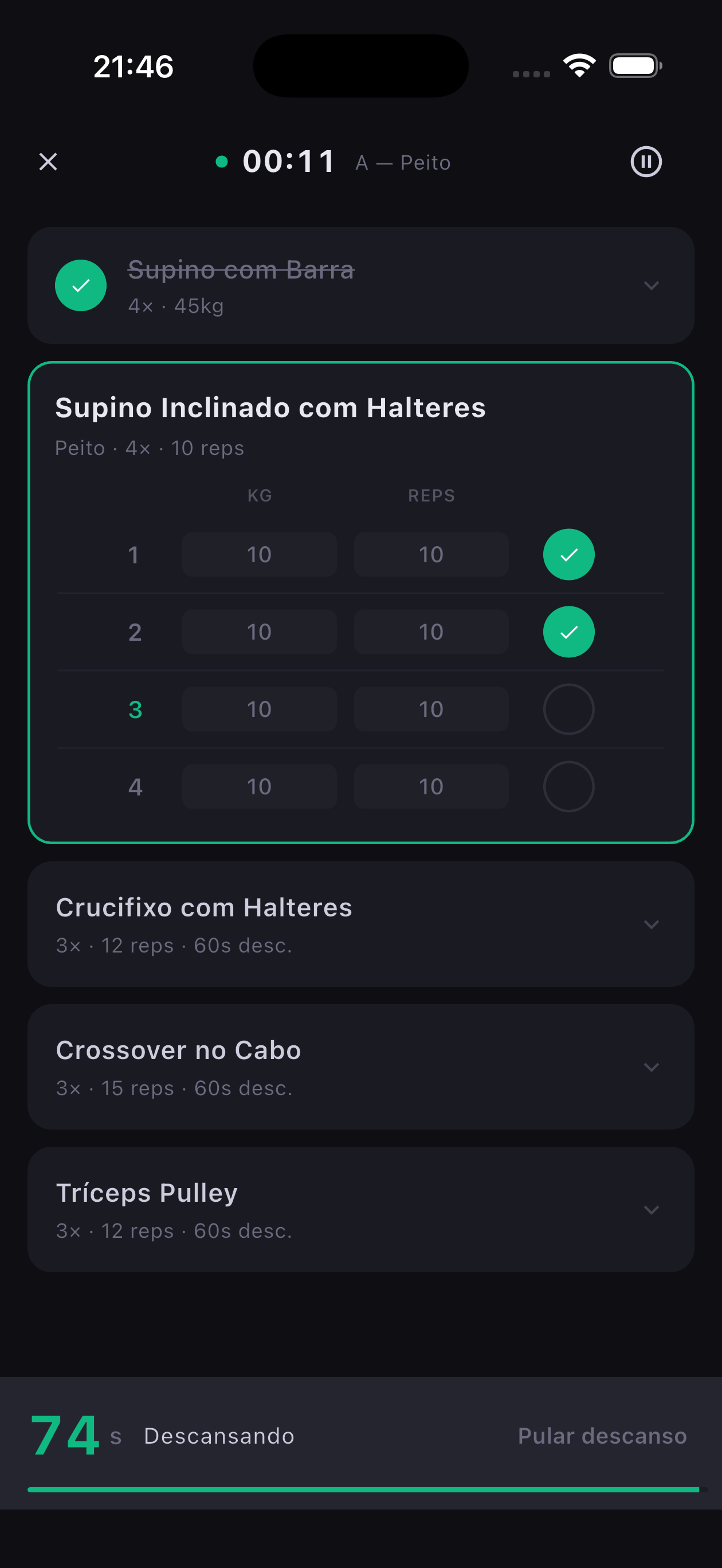 DomsFit — Modo Execução